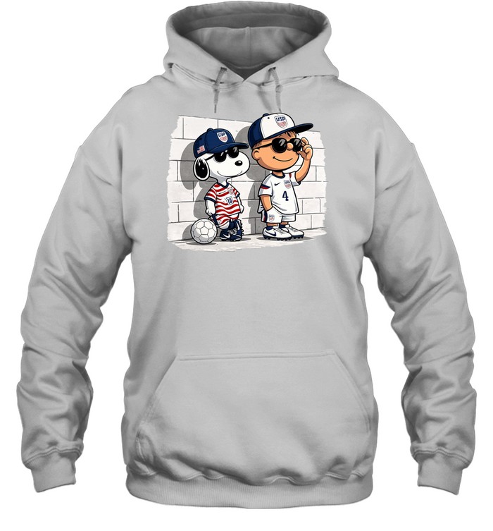 Snoopy And Charlie Brown Usa Soccer World Cup 2026 Hoodie