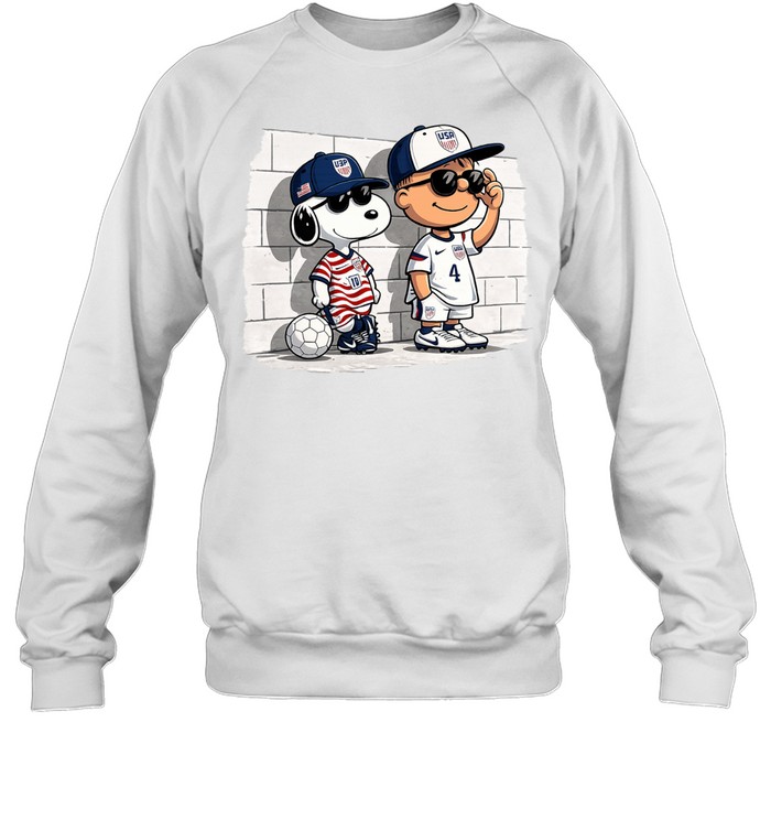 Snoopy And Charlie Brown Usa Soccer World Cup 2026 Sweatshirt