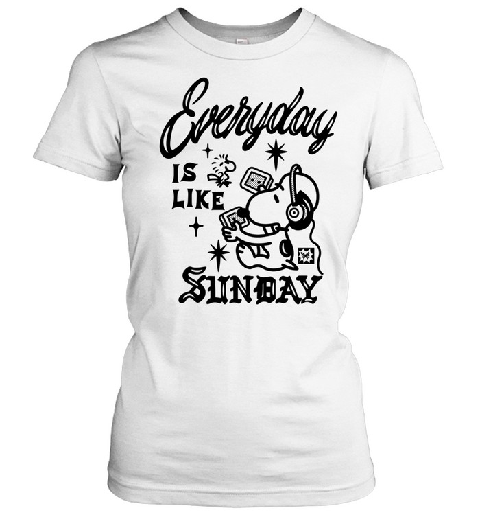 Snoopy and Woodstock Everyday Is Like Sunday Peanuts Women T-Shirt