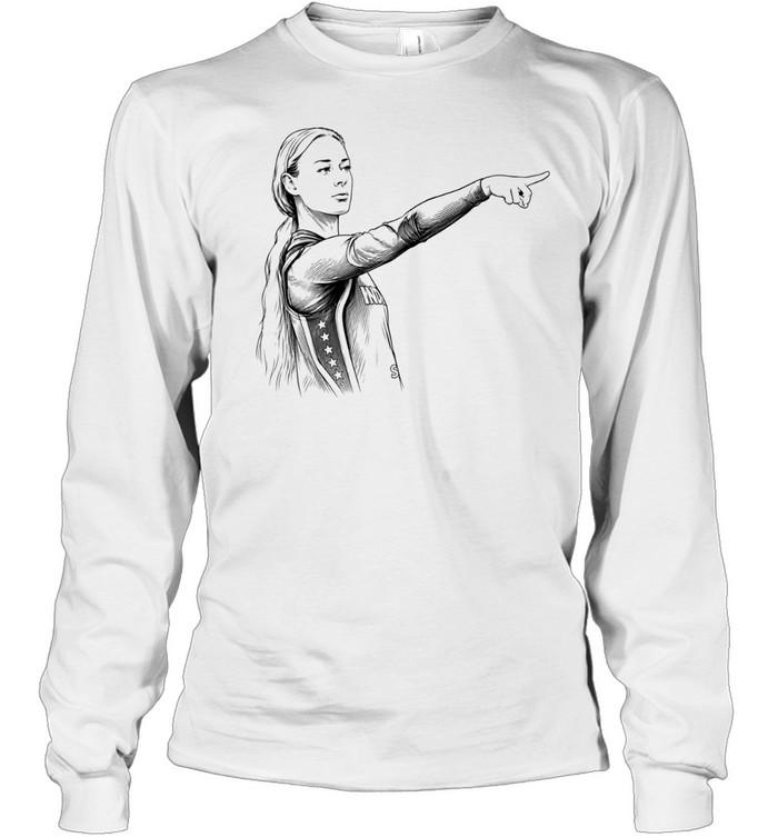Sophie Cunningham Indiana Fever WNBA Pointing sketch Long Sleeve Tee