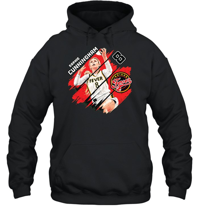 Sophie Cunningham number 8 Indiana Fever basketball Hoodie