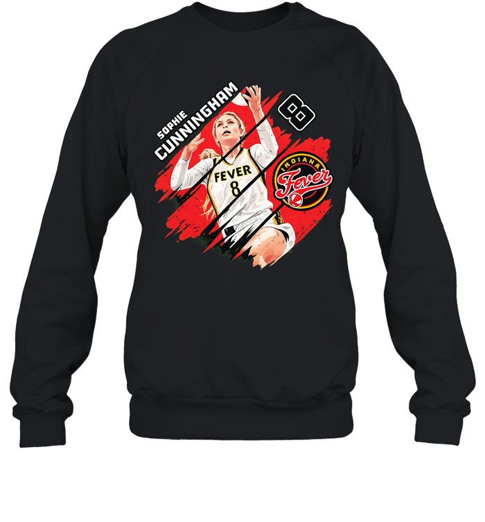 Sophie Cunningham number 8 Indiana Fever basketball Sweatshirt