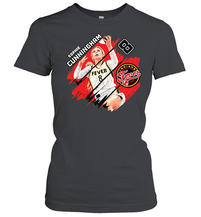 Sophie Cunningham number 8 Indiana Fever basketball Women T-Shirt