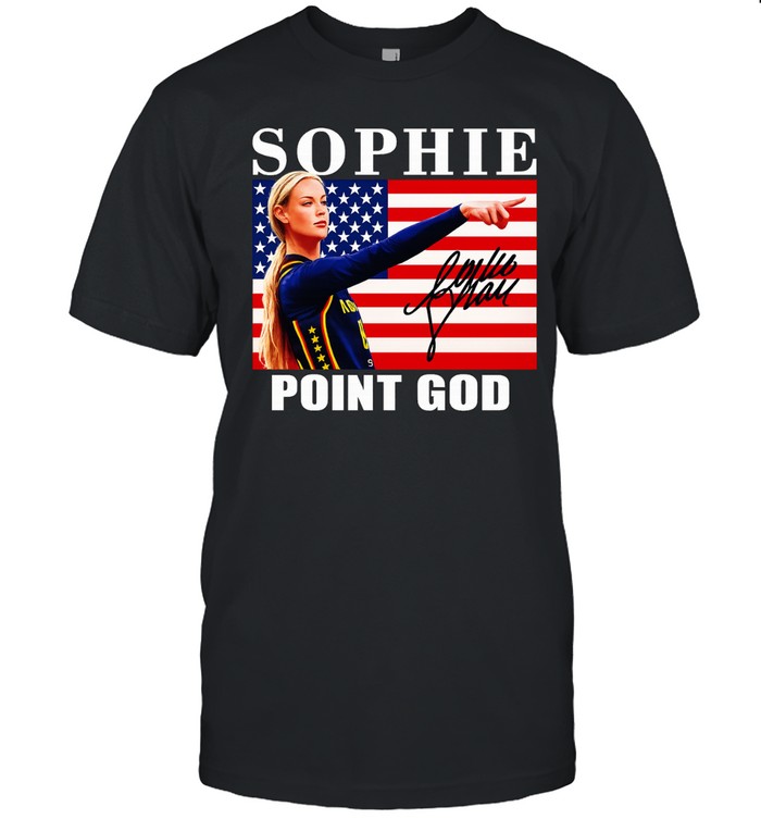 Sophie Cunningham point God Indiana Fever American flag signature Unisex T-Shirt