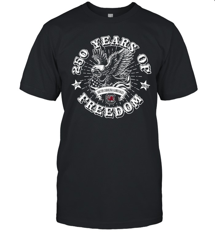 South Carolina Gamecocks 250 Years of Freedom 1776 2026 eagle American flag Unisex T-Shirt