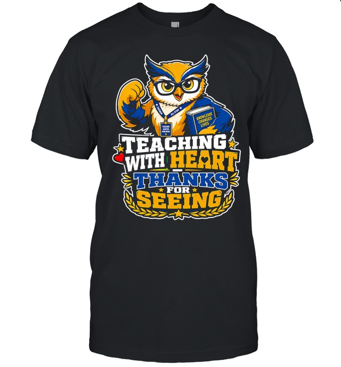 Teaching with Heart’ Owl Mascot Knowledge Changes Lives Unisex T-Shirt