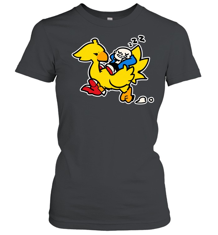 Temtravel undertale x square enix sans and chocobo Women T-Shirt