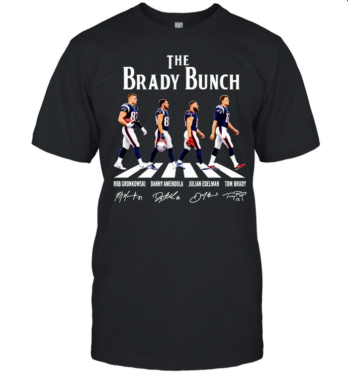 The Brady Bunch New England Patriots legends walking across signature Unisex T-Shirt