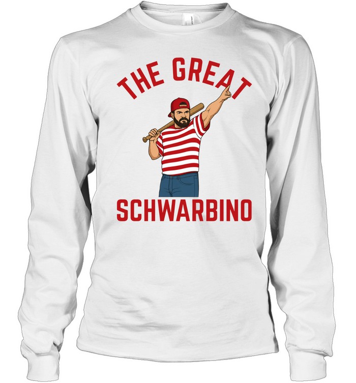 The Great Schwarbino baseball caricature Long Sleeve Tee