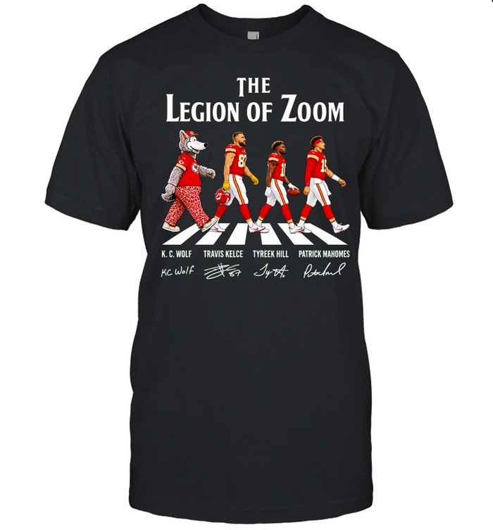 The Legion of Zoom KC Chiefs legends walking across signature Unisex T-Shirt