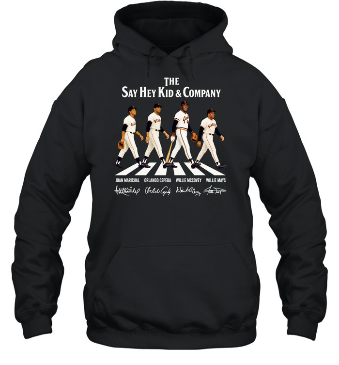 The Say Hey Kid & Company SF Giants Juan Marichal Orlando Cepeda Willie McCovey Willie Mays Signature Hoodie