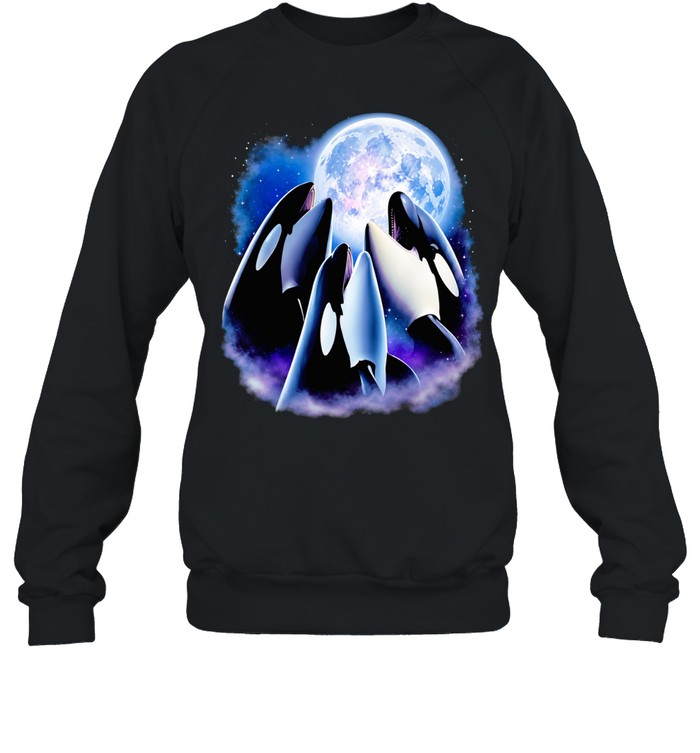 Three whales moon parody Sweatshirt