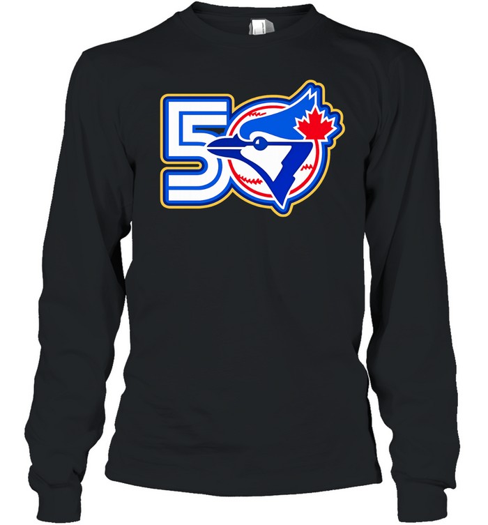 Toronto Blue Jays 50th Anniversary Logo Long Sleeve Tee