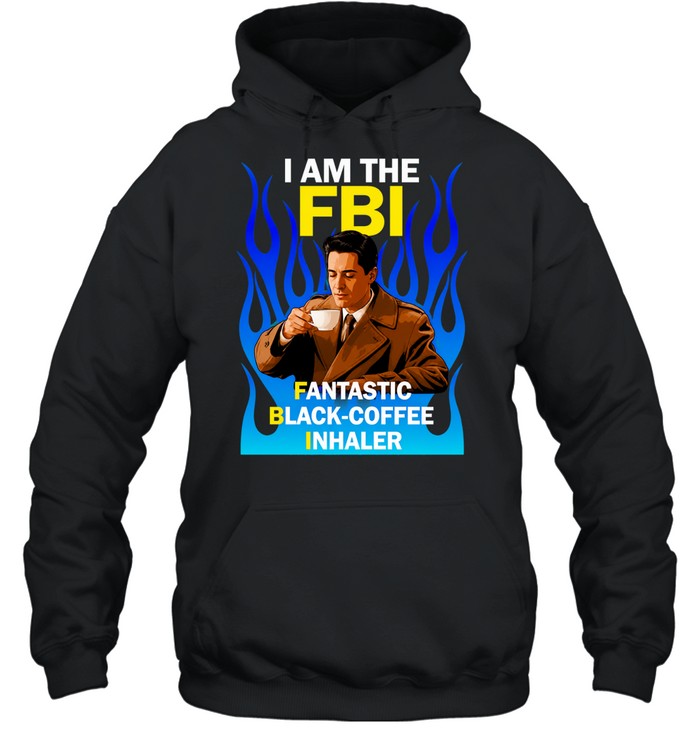 Twin Peaks Special Agent Dale Cooper Drinking Coffee I Am The FBI Fantastic Black-Coffee Inhaler Hoodie