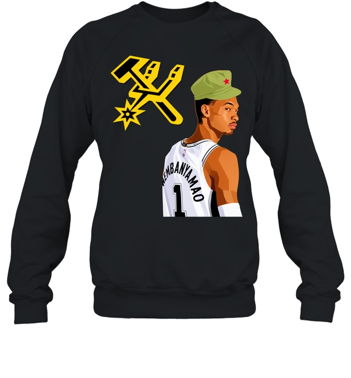 Victor Wembanyama Wemby Mao Communist Red Star Military Hat Basketball Sweatshirt