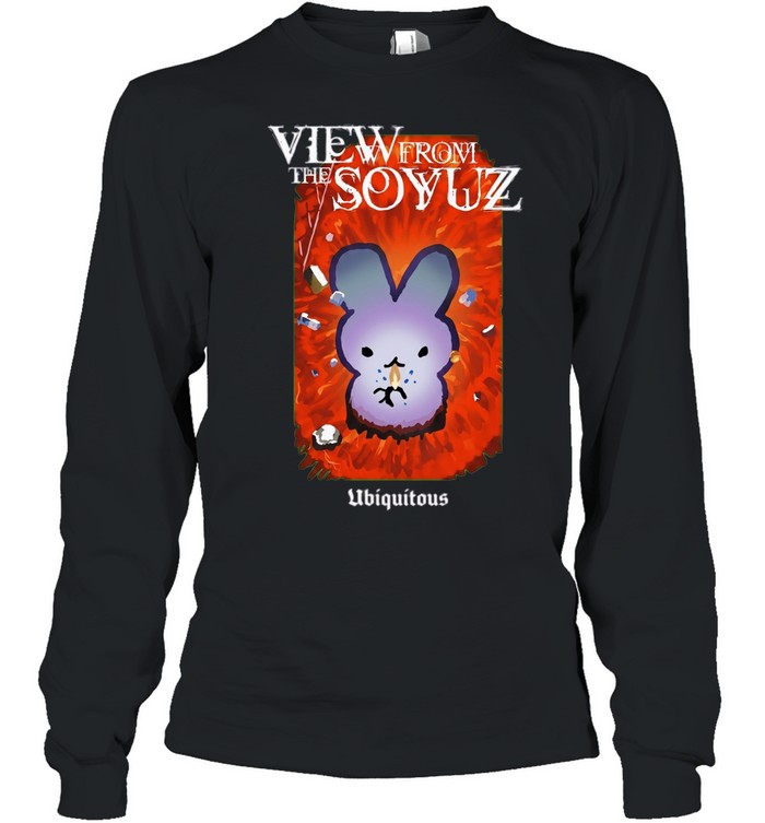 View from the Soyuz Ubiquitous space rabbit Long Sleeve Tee