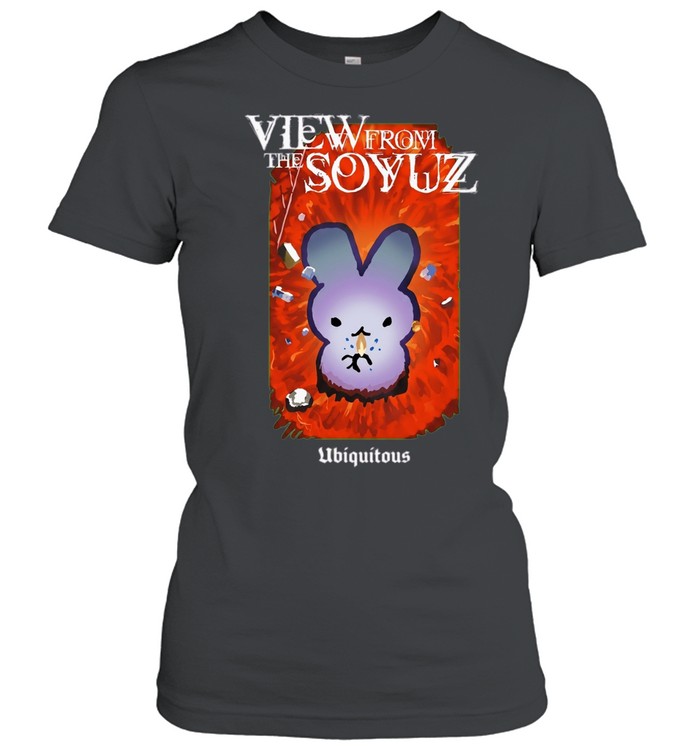 View from the Soyuz Ubiquitous space rabbit Women T-Shirt