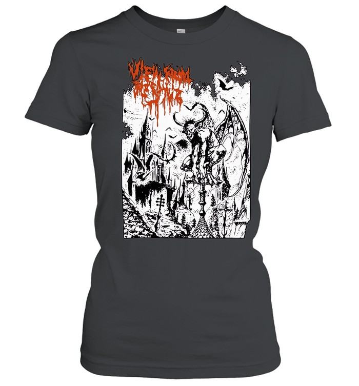 View from the Spire Gargoyle Castle death metal Women T-Shirt