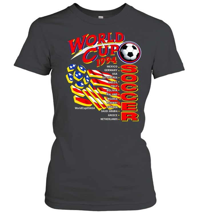 Vintage 1994 World Cup USA Soccer Tournament Women T-Shirt