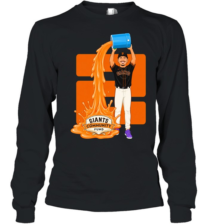Willy Adames San Francisco Giants Community Fund baseball player pouring bucket Long Sleeve Tee