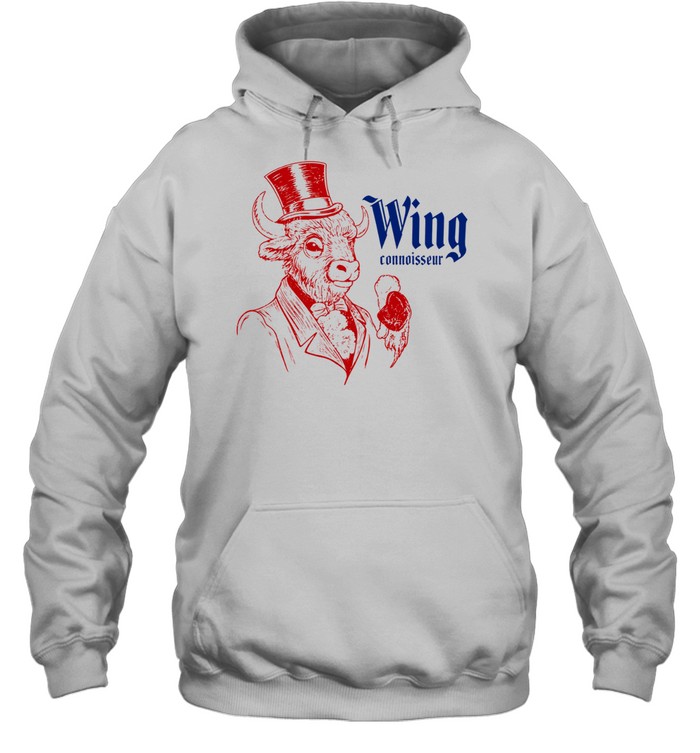 Wing connoisseur bull top hat cartoon Hoodie