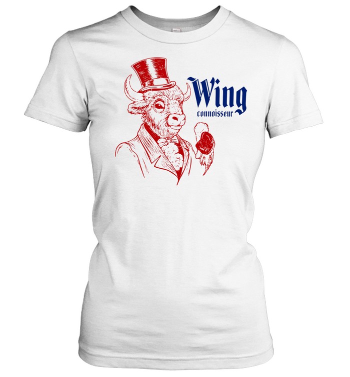 Wing connoisseur bull top hat cartoon Women T-Shirt