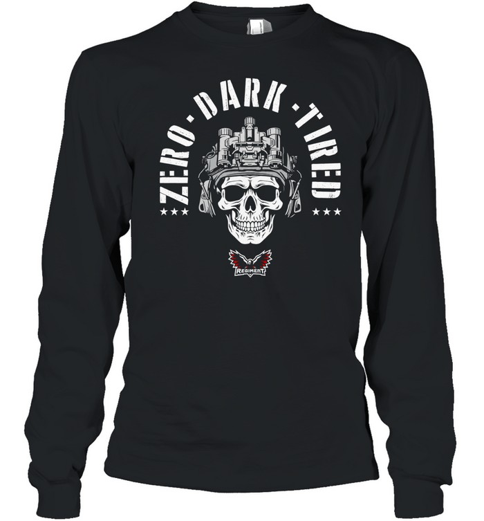Zero Dark Tired skull Long Sleeve Tee