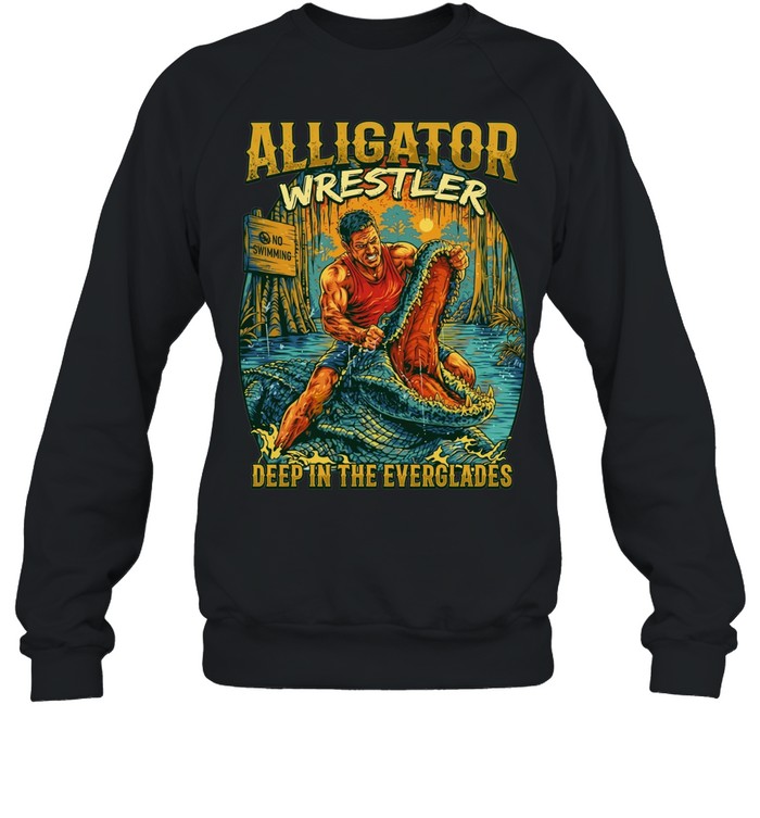 Alligator Wrestler Deep in the Everglades Sweatshirt