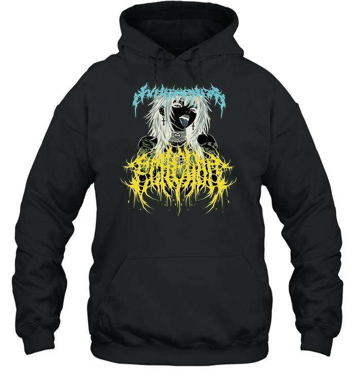 Anime Girl Emo Goth Aesthetic Hoodie