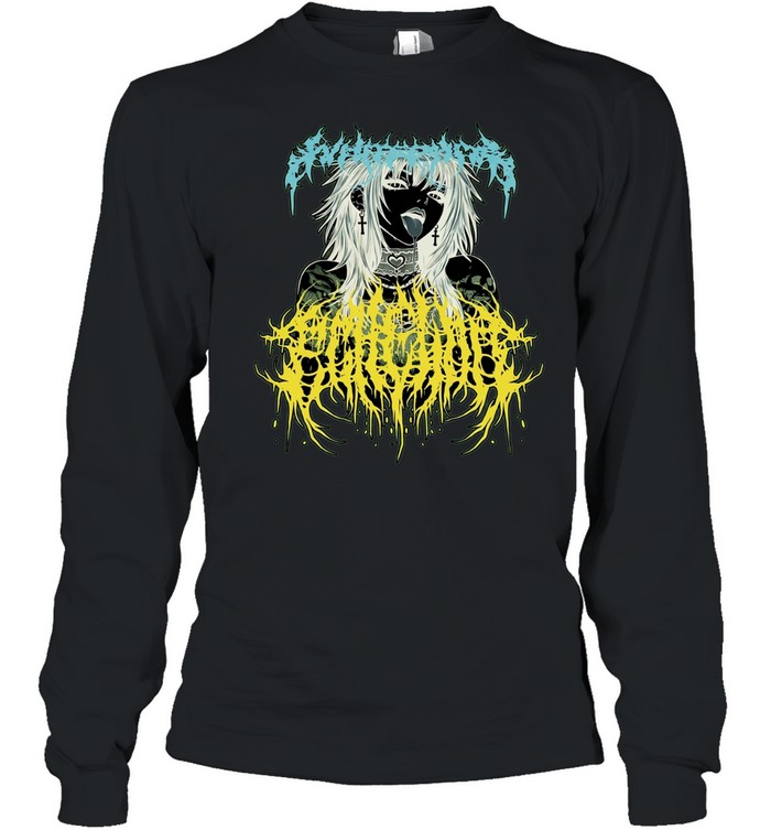 Anime Girl Emo Goth Aesthetic Long Sleeve Tee