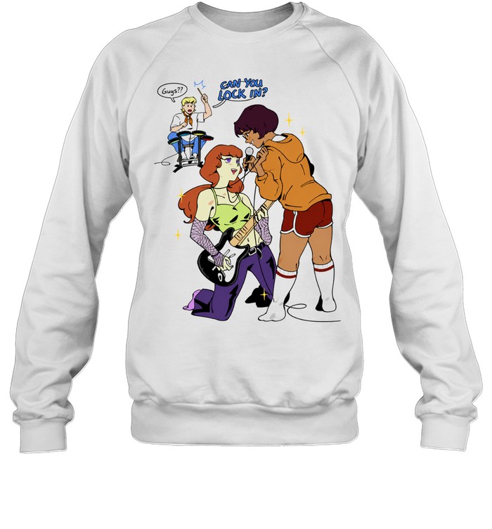Daphne Blake Velma Dinkley Fred Jones Scooby Doo Can you lock in Guys Sweatshirt