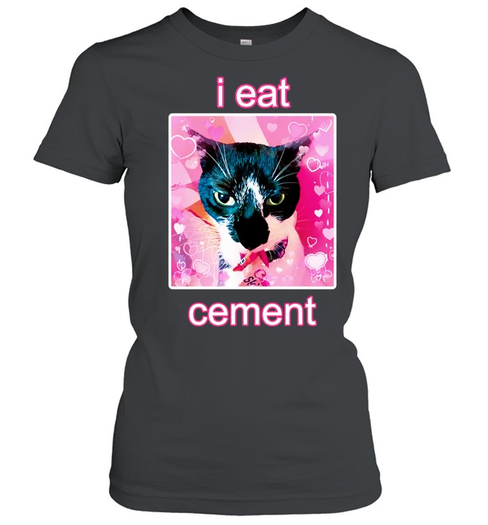 I eat cement cat internet meme Women T-Shirt