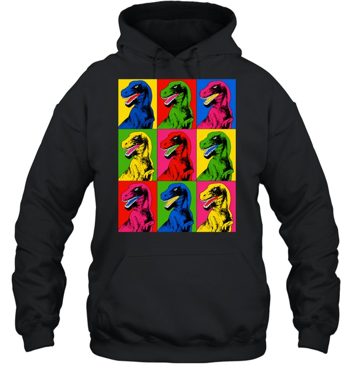 Pop Art T-Rex Dinosaur colorful tyrannosaurus Hoodie