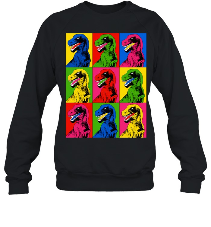 Pop Art T-Rex Dinosaur colorful tyrannosaurus Sweatshirt