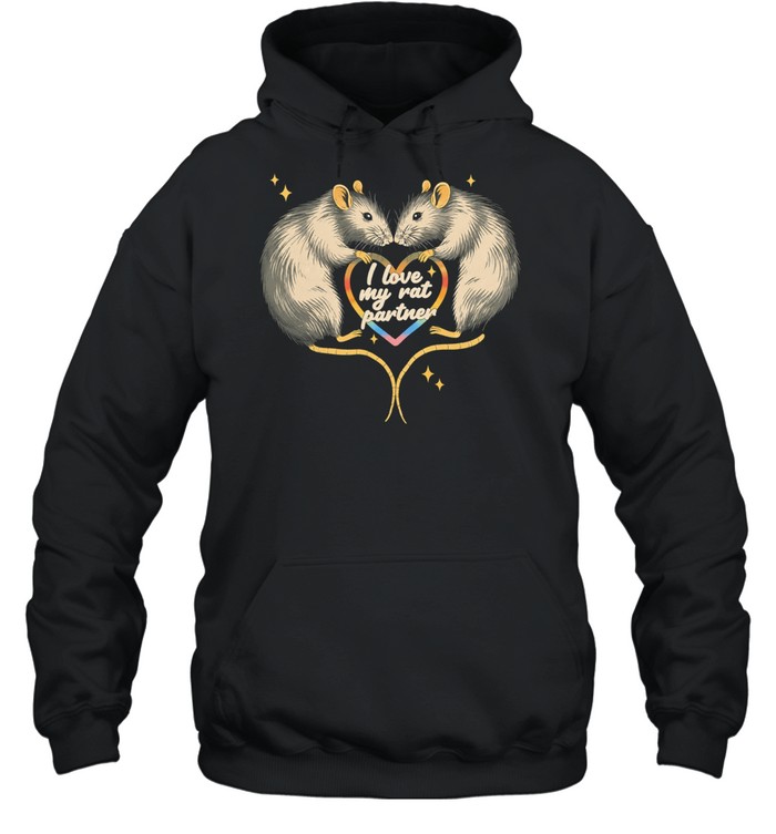 Rats heart I love my rat partner romantic Hoodie