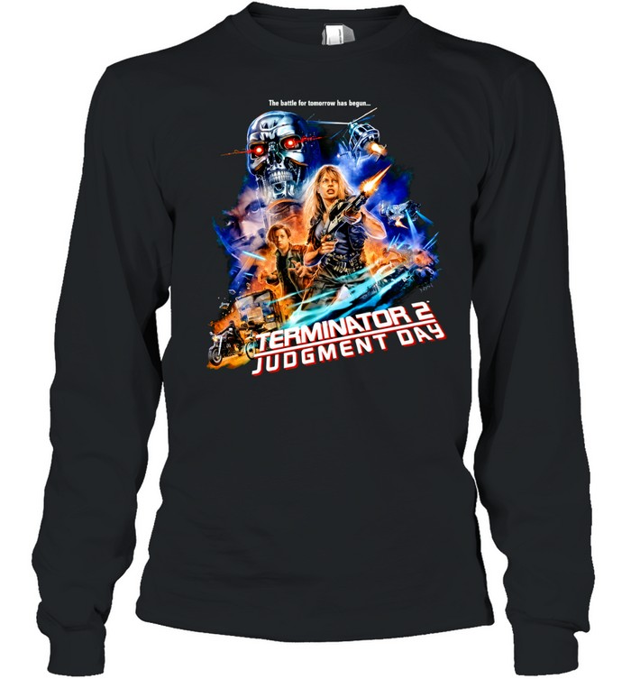 Sarah Connor John Connor Terminator 2 Judgment Day the battle for tomorrow Long Sleeve Tee