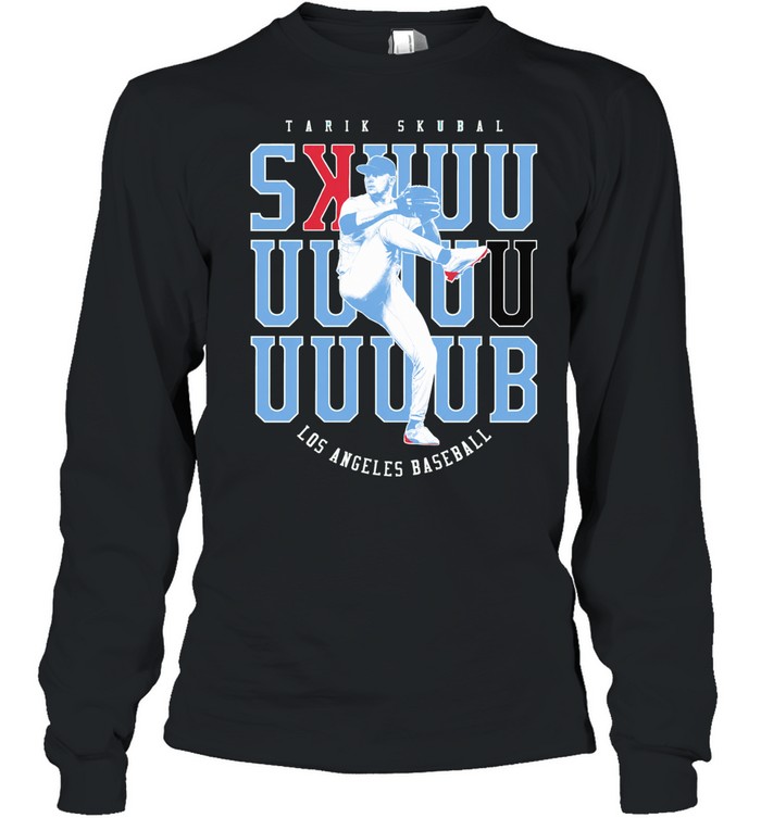 Tarik Skubal Los Angeles Dodgers stretched letters pitching Long Sleeve Tee