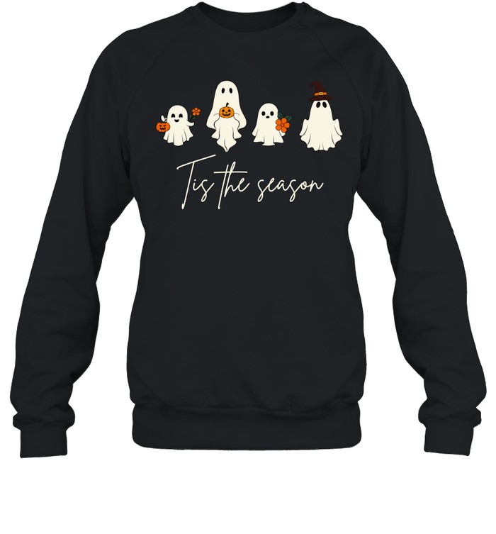 Tis The Season Cute Ghost Halloween Sweatshirt