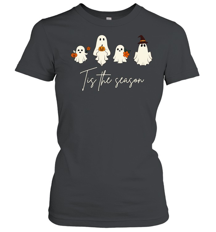 Tis The Season Cute Ghost Halloween Women T-Shirt