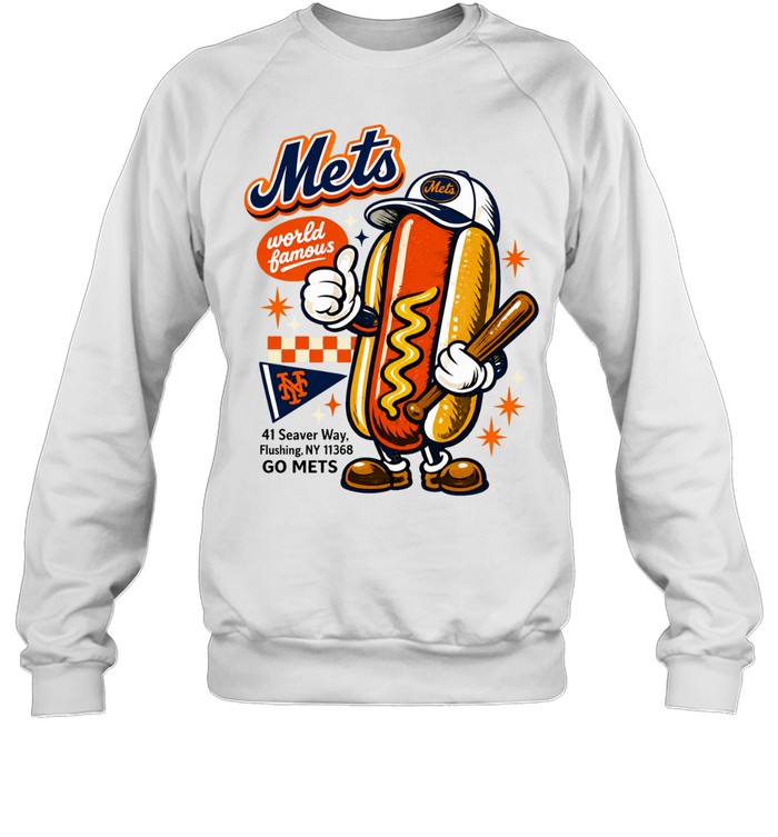 World Famous New York Mets Hot Dog Mascot Sweatshirt