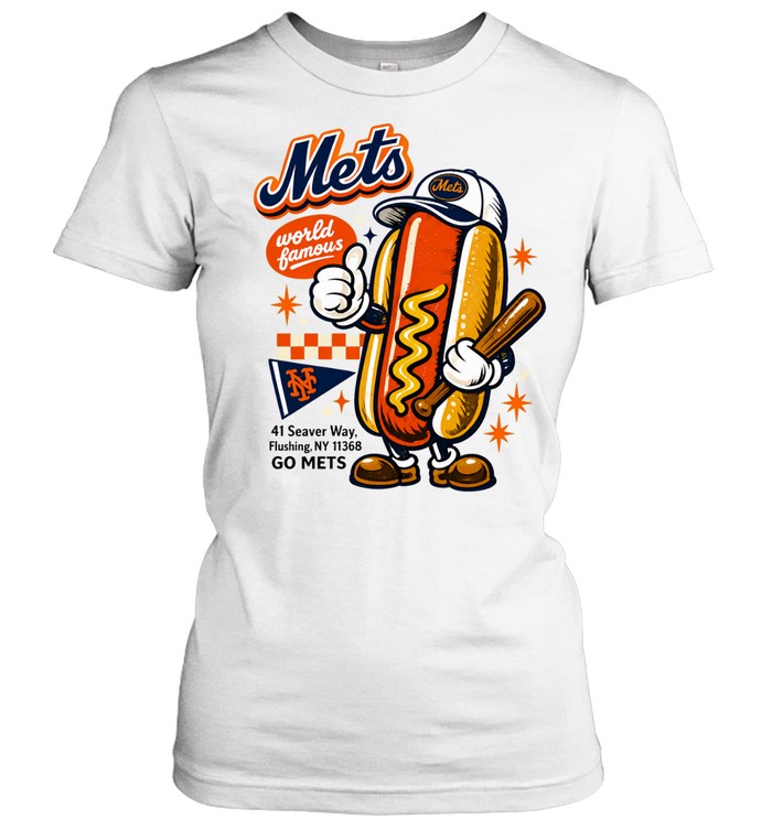 World Famous New York Mets Hot Dog Mascot Women T-Shirt